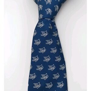 Vineyard Vines Silk Necktie‎ Tie Mens Flying Fleur-De-Lis Blue Preppy New NWT